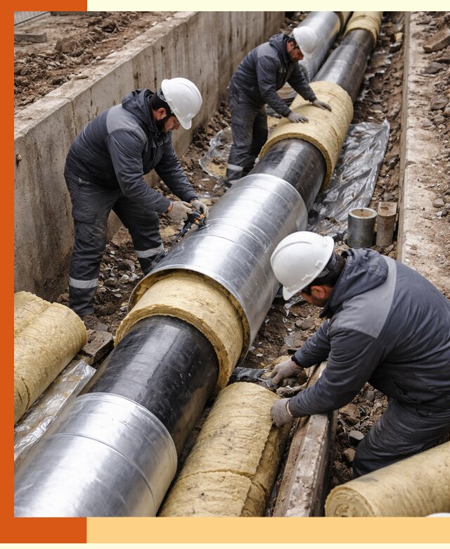 Утепление теплотрассы в Кинешме: утеплительные работы и материалы