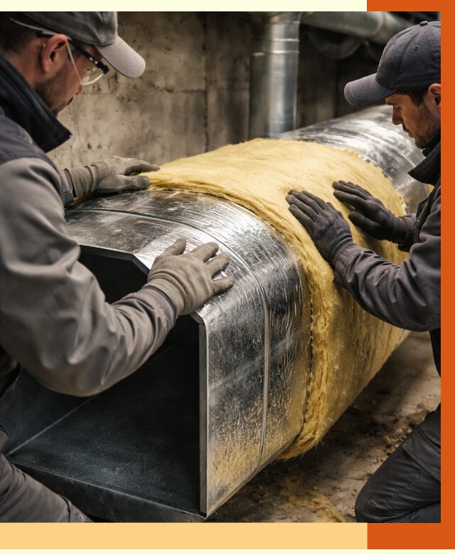 Утепление воздуховодов в Кинешме от 4245 руб. — теплоизоляция вентиляции | ТепломастерКнш