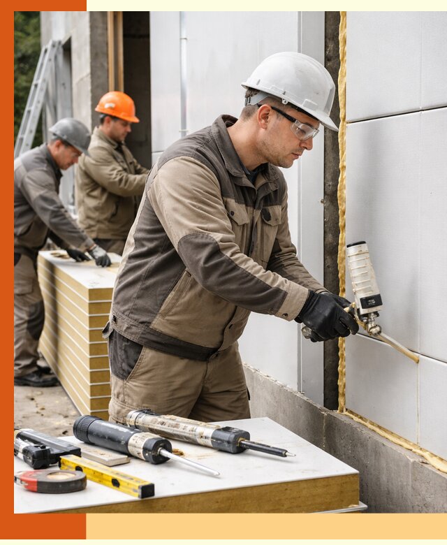 Утепление сэндвич-панелей пенополиуретаном в Кинешме