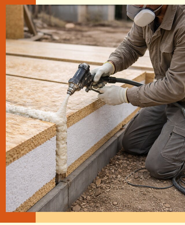 Утепление СИП-панелей пенополиуретаном (ППУ) в Кинешме