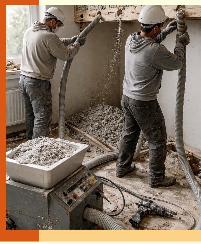 Заполнение пустот перекрытий пеной и наполнителями в Кинешме