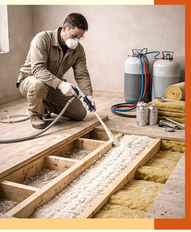 Заполнение полостей межэтажного перекрытия в Кинешме от 4245 руб. | ТепломастерКнш