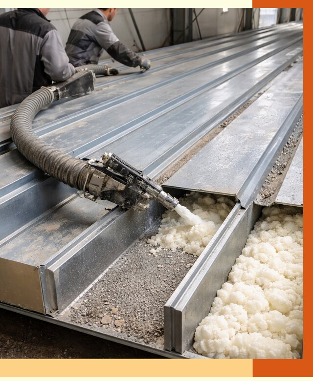 Заполнение пустот кровельных панелей в Кинешме от 7277 руб. под ключ | ТепломастерКнш