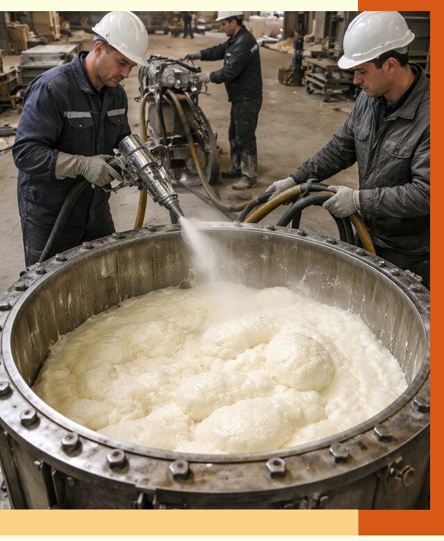 Заливка ППУ в емкости в Кинешме от 7328 руб. — утепление емкости под ключ | ТепломастерКнш