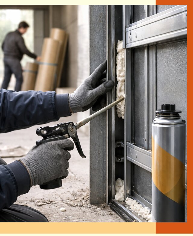 Заполнение пустот ворот в Кинешме от 4548 руб. — заливка ППУ, утепление под ключ | ТепломастерКнш