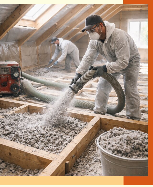 Утепление эковатой в Кинешме от 2982 руб./м2 — монтаж и задувка | ТепломастерКнш