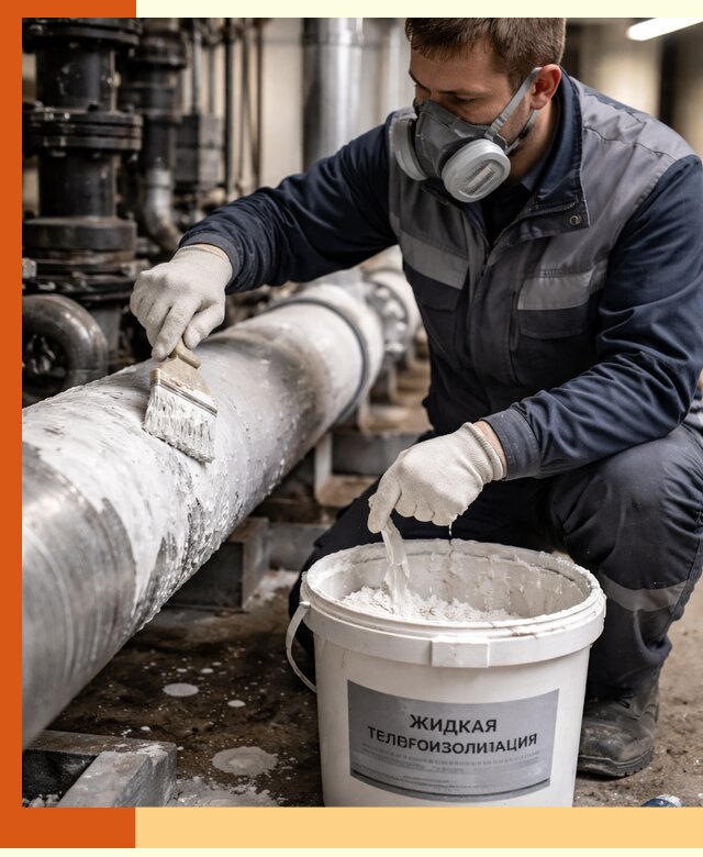 Утепление оборудования жидкой теплоизоляцией в Кинешме