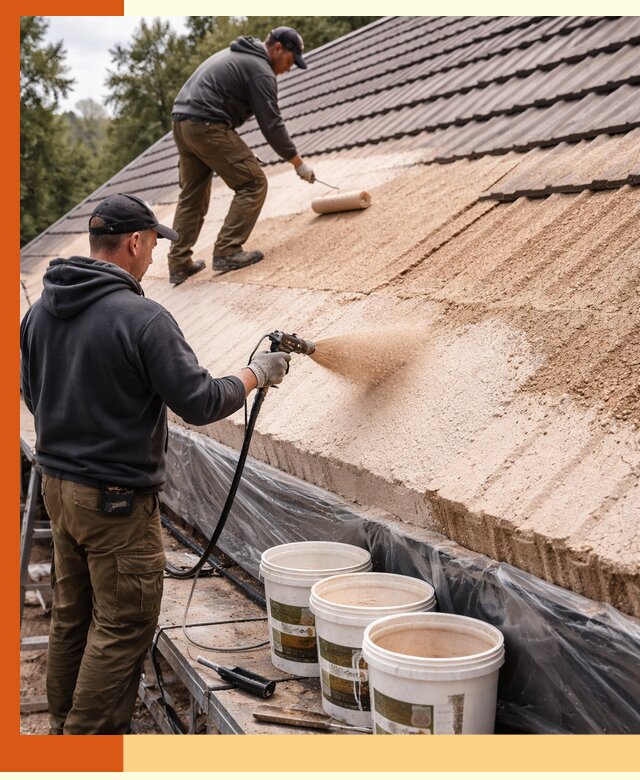 Утепление кровли жидкой пробкой в Кинешме для домов и зданий