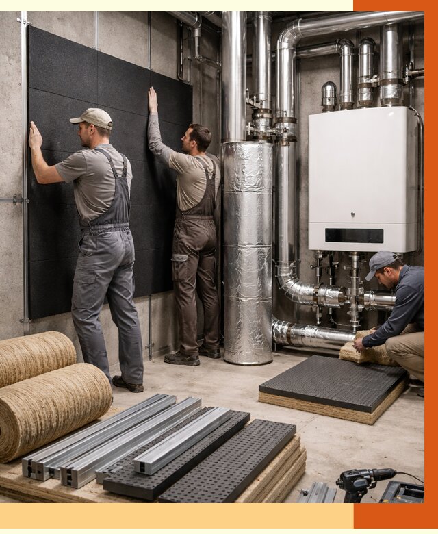 Шумоизоляция котельной в Кинешме от 6570 руб. под ключ | Профессиональная звукоизоляция — ТепломастерКнш