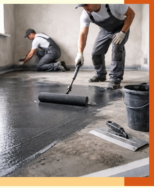Профессиональная гидроизоляция пола в Кинешме от 8591 руб. под ключ | ТепломастерКнш