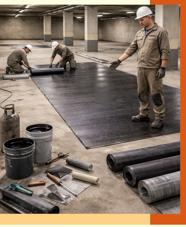 Гидроизоляция паркинга в Кинешме от 1213 руб/м² — профессиональная защита | ТепломастерКнш