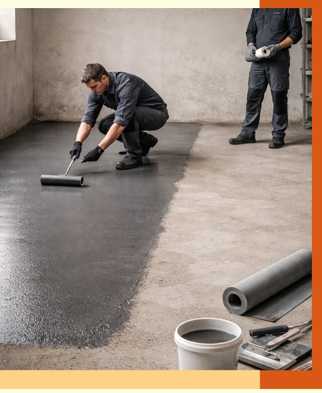 Гидроизоляция гаражного пола в Кинешме от 3537 руб./м² — ТепломастерКнш профессионально