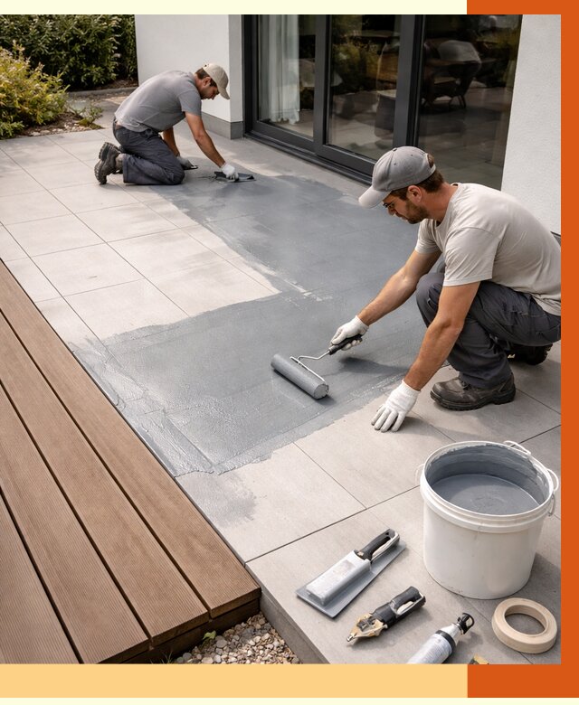 Гидроизоляция террасы в Кинешме под ключ от 7580 руб./м² | ТепломастерКнш