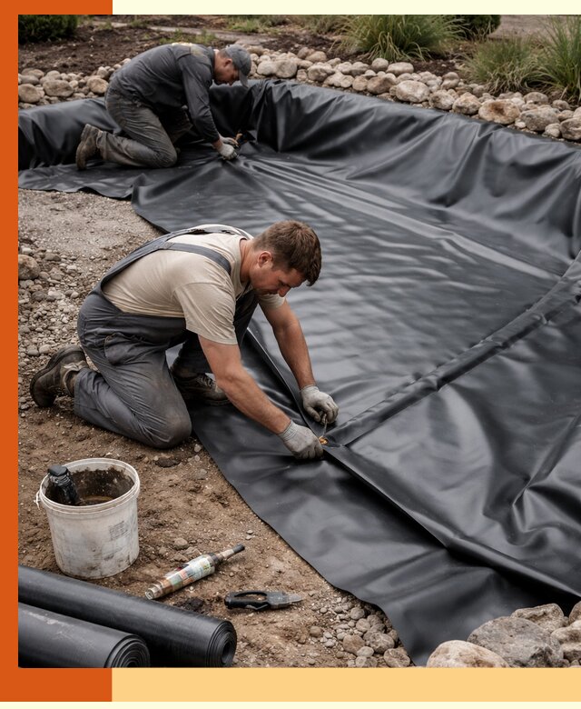 Гидроизоляция пруда в Кинешме: надежная защита и герметизация