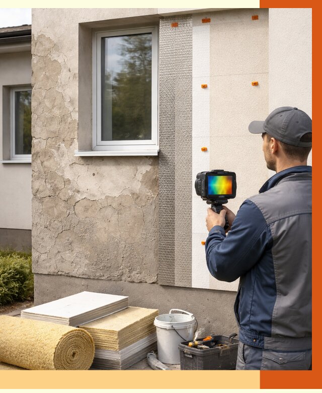 Тепловизионное обследование фасада в Кинешме от 4548 руб. под ключ | ТепломастерКнш