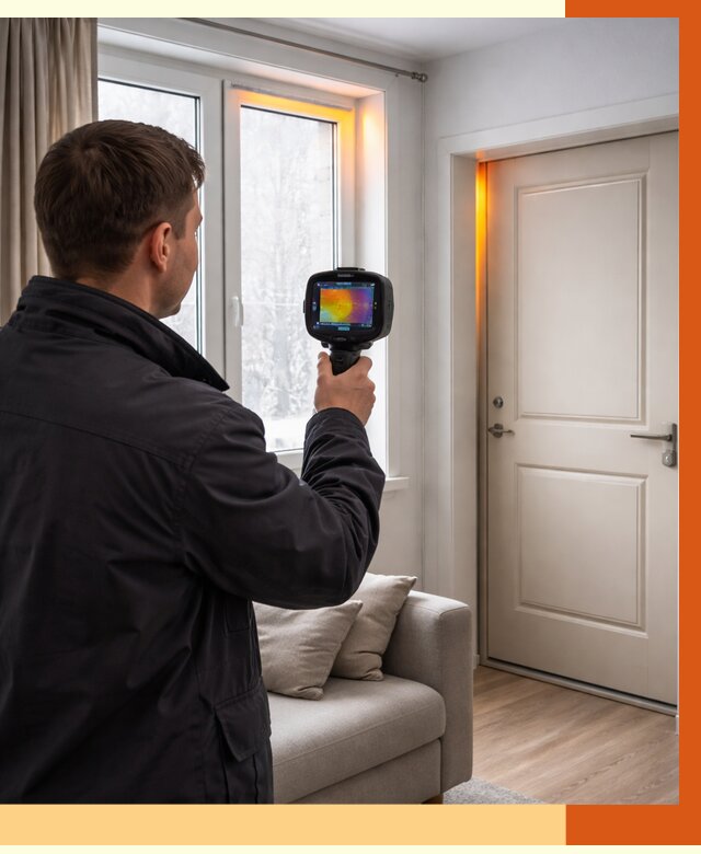 Тепловизионное обследование окон и дверей в Кинешме от 4548 руб. | ТепломастерКнш