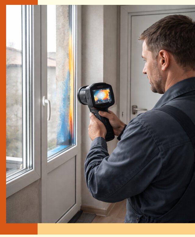 Тепловизионное обследование окон и дверей в Кинешме