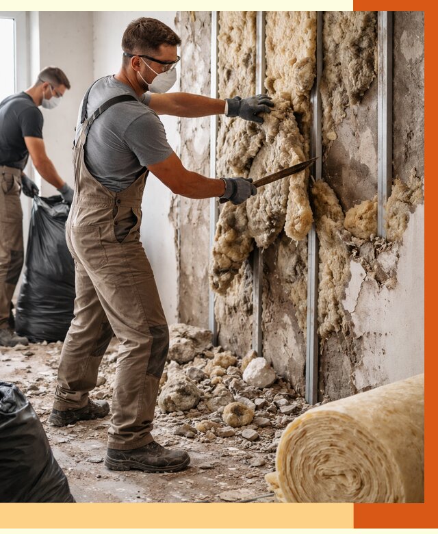 Демонтаж старого утеплителя в Кинешме от 3537 руб. — работы под ключ | ТепломастерКнш