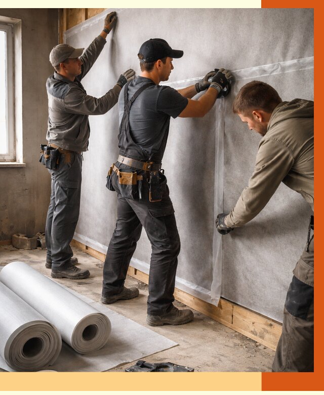 Монтаж ветроизоляции в Кинешме от 4548 руб./м2 — профессионально | ТепломастерКнш