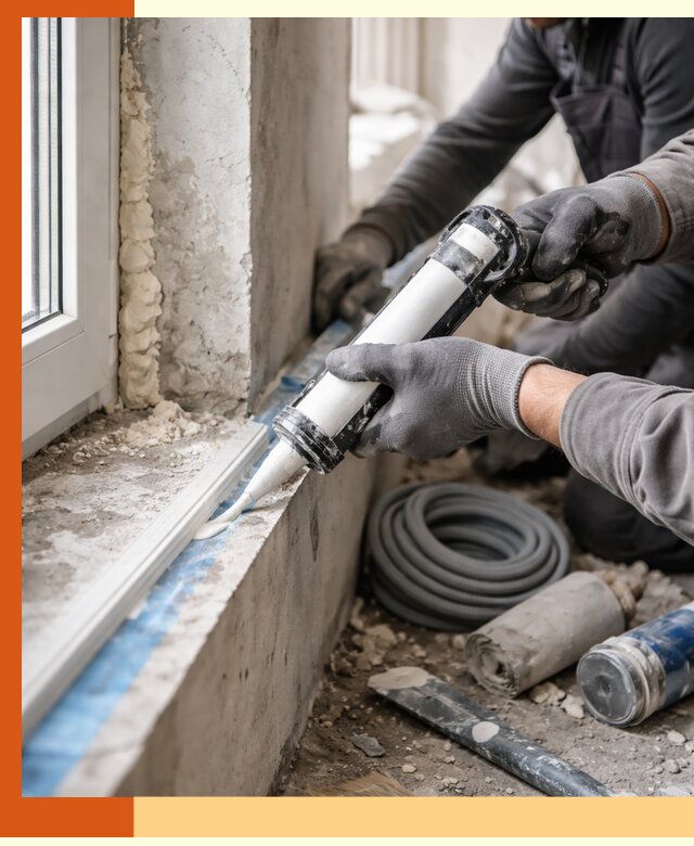 Герметизация стыков и примыканий зданий в Кинешме