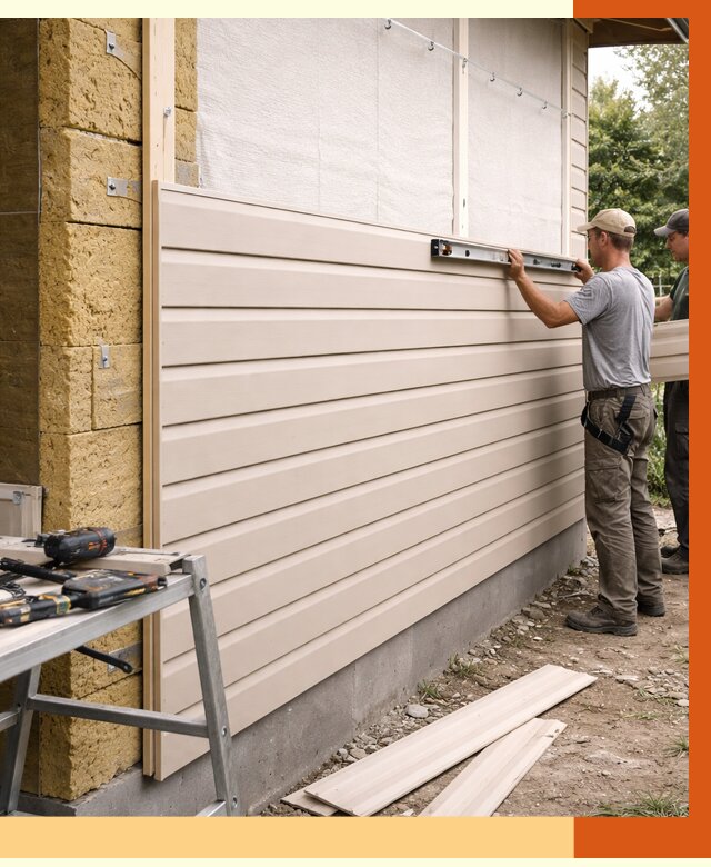 Монтаж сайдинга после утепления в Кинешме от 1870 руб. — обшивка и облицовка | ТепломастерКнш