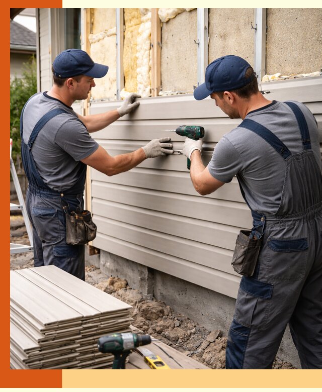 Монтаж сайдинга после утепления в Кинешме качественно и надежно